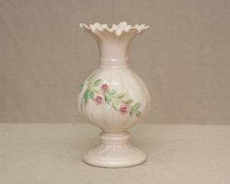 A Belleek Ireland Ribbon vase