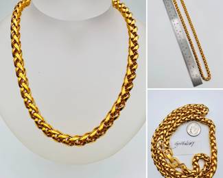 Vintage Givenchy gold tone chain necklace