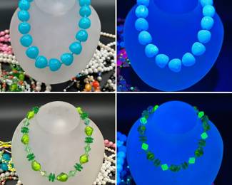 More fun vintage/retro necklaces that also glow under black light!