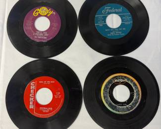 Vintage singles by The Tempations, Fontella Bass, James Brown With The Famous Flames, and Vee & Jay