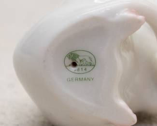 Hand painted porcelain mice figurines, Danish, German