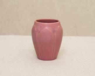A small Rookwood art pottery vase #2090 in matte mauve glaze, dated 1938, approx. 4-1/4 inches high