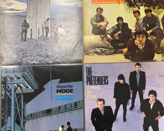 Vintage vinyl record albums - The Who 'Who's Next', The Best of the Animals, Depeche Mode 'Some Great Reward', The Pretenders 'Learning to Crawl' - just some of the many many rock and roll, jazz, pop, soul, disco, R&B, folk, classical, and other genres available on vintage vinyl record albums at this sale.