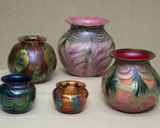 Art glass vases by Daniel Lotton