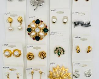 More fabulous earrings and pins from Monet, Napier, and Crown Trifari