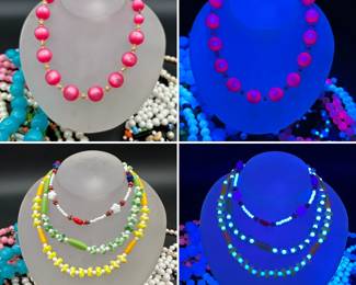 Some fun vintage/retro necklaces that also glow under black light!