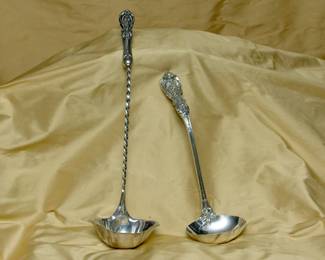 A sterling silver Reed & Barton Francis I punch ladle and a sterling silver Reed & Barton Francis I pattern soup ladle