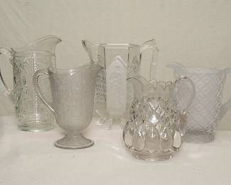 Early American Pressed Glass (EAPG) pitchers