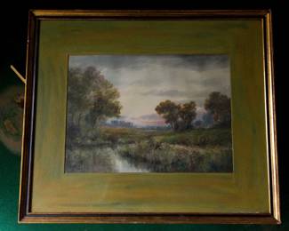 Signed watercolor painting by George H. Flavelle (American 1868-1945)