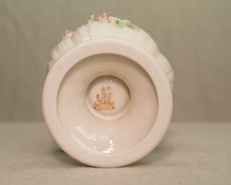 Another view of the Belleek Ireland Ribbon vase