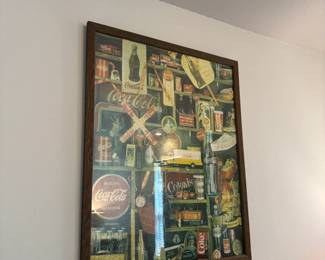 Large vintage Coca Cola framed puzzle