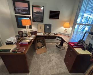 Large wrap-around office desk