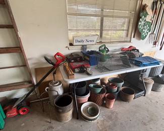 Vintage Crock, Butter churn, and more. 