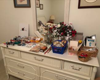 Knitting needles, sewing kits, and more.