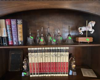 Vintage assortment of bells and books