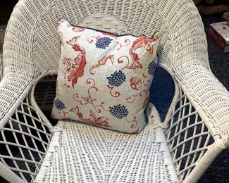 FURNITURE WICKER SIDE CHAIR WHITE II