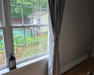 4 Panel gray bedroom curtains