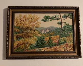 Texas landscape dated 1934