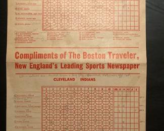 Scorecard from the World Series 1948