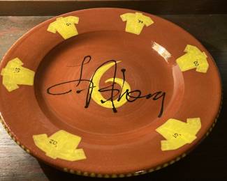 Lance Armstrong signed pottery piece