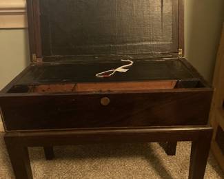 antique laptop desk on stand