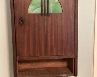 art deco wall hanging medicine cabinet. Most likely of European origin