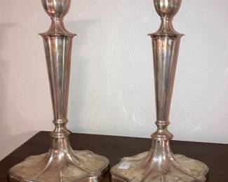 Crichton sterling candlesticks ca 1900