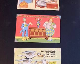 postcards in a notebook of postcards