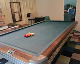 Brunswick Billiard table 9x5, with cues