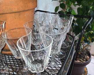 LOTS & LOTS of glassware - wine,m stems, champagne, brandy, etc.