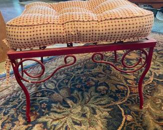 Metal Bench with Cushion 