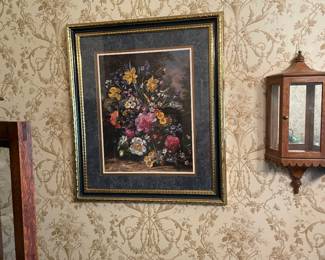 Large Framed Floral Print
