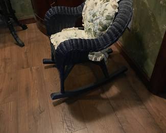 Vintage Child Wicker Rocking Chair