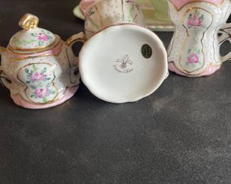 Limoges Miniature Teapot, Creamer and Sugar Bowl - 3 Piece Set - 