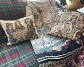 Dakota Victorian Tapestry Throw Pillows and Throw
