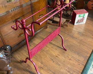 Vintage Red Quilt Rack