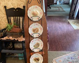 Antique Bavaria Porcelain China Game Bird Plates - Set of 4 -