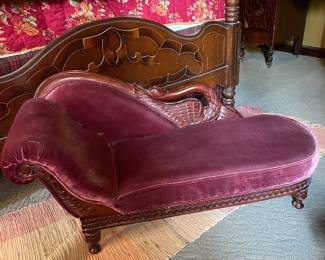 Child Size Antique Victorian Fainting Couch-Chaise Lounge