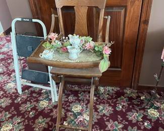 Antique Wood Highchair  