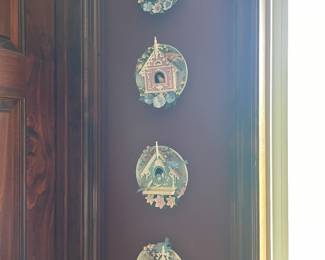 Vintage Bradford Exchange Nesting Neighbors 3D Bird Plates - Set of 8 -
