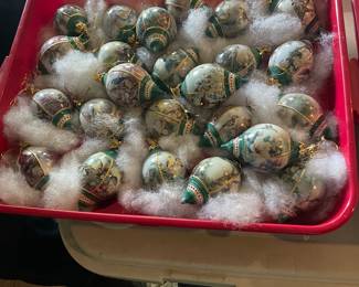 Vintage Porcelain Christmas Ornaments 