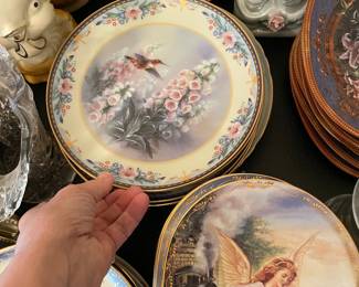 Bradford Exchange Lenox Floral Hummingbird Collection Plates 