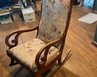 Antique Walnut Rocker 