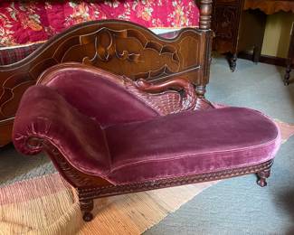 Child Size Antique Victorian Fainting Couch-Chaise Lounge