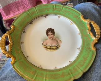 Vintage Carlsbad China Made in Austria Lady Platter 