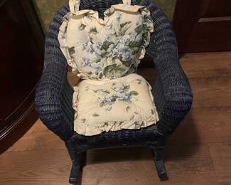 Vintage Child Wicker Rocking Chair
