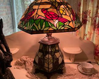 Vintage Tiffany Style-Stained Glass Table Lamps