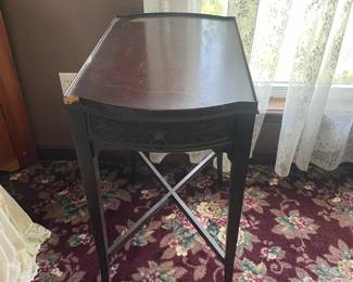 Vintage 1 Drawer with Inlay Lamp/End Table/Nightstand  