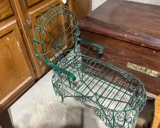 Vintage Peacock Doll Chaise Lounge 