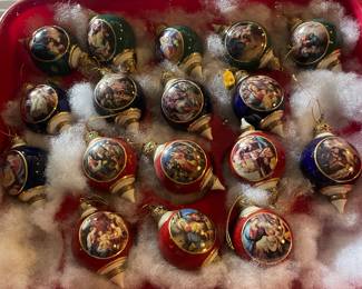 Vintage Porcelain Christmas Ornaments 